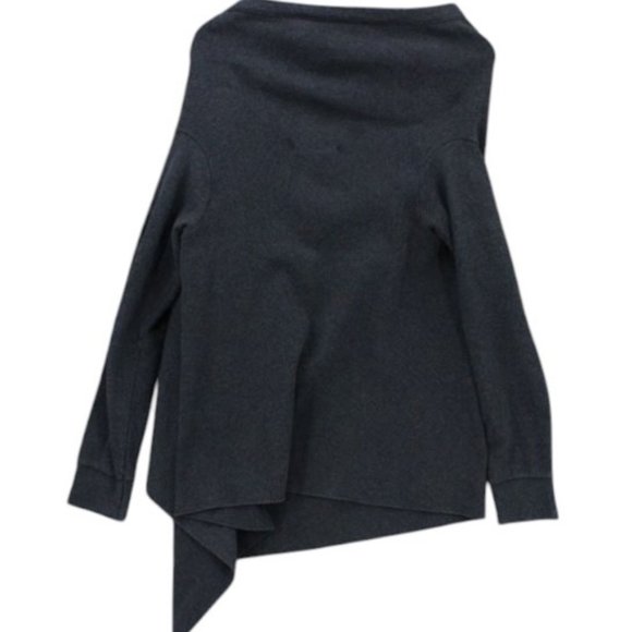 All Saints dark grey asymmetrical long sleeve sweater size S - Picture 5 of 8